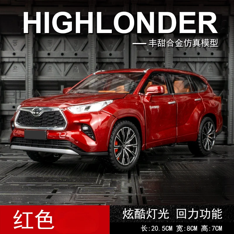 Black Toyota Highlander 1:24 Scale Diecast Model 8 Black Toyota Highlander 1:24 Scale Diecast Model - Image 8