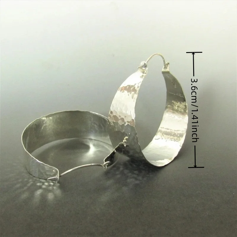 Silver Geometric Hoop Earrings for Women 2 Silver Geometric Hoop Earrings for Women - Image 2