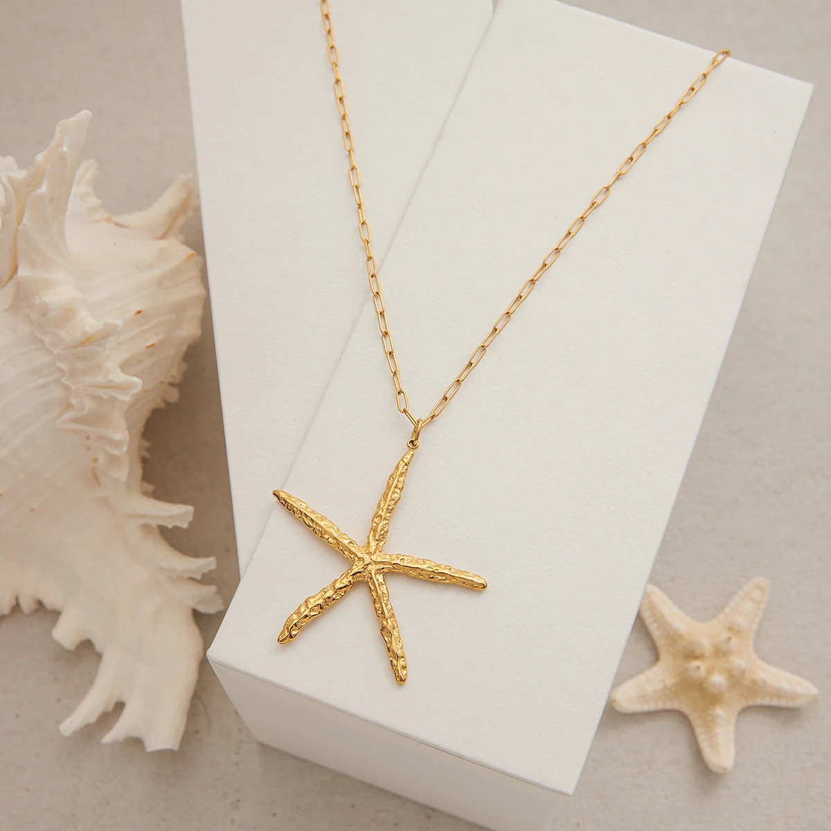 Stainless Steel Gold Starfish Necklace for Women 6 Stainless Steel Gold Starfish Necklace for Women - Image 6
