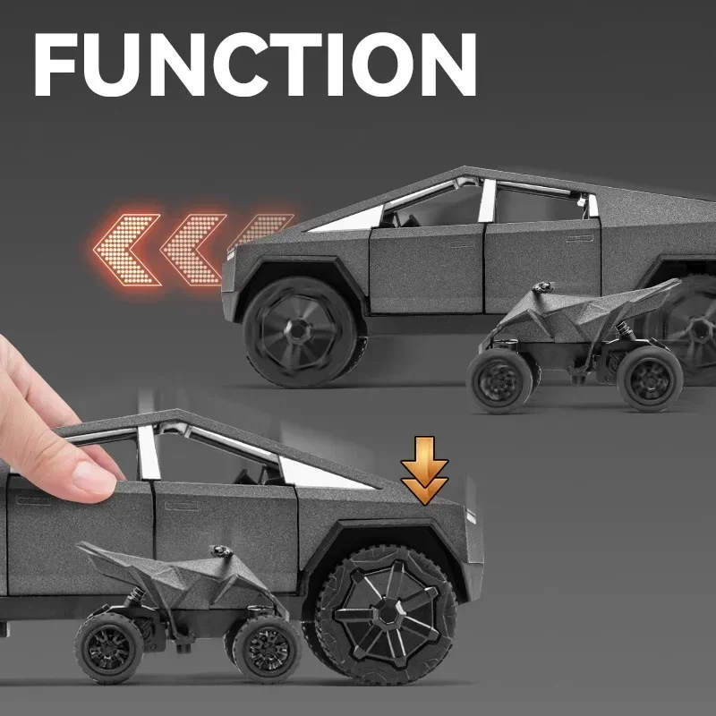 1:24 Diecast Pickup and Trailer Model 2 1:24 Diecast Pickup and Trailer Model - Image 2