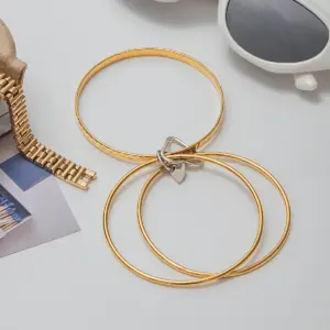 Stainless Steel Wave Bangle Bracelet for Women 14 S898992d2e6664a468551a31010a4f40bA