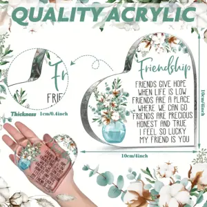 Friendship Acrylic Heart Ornament 8 S8997bc7548ad4ab98e91107ea691555dj