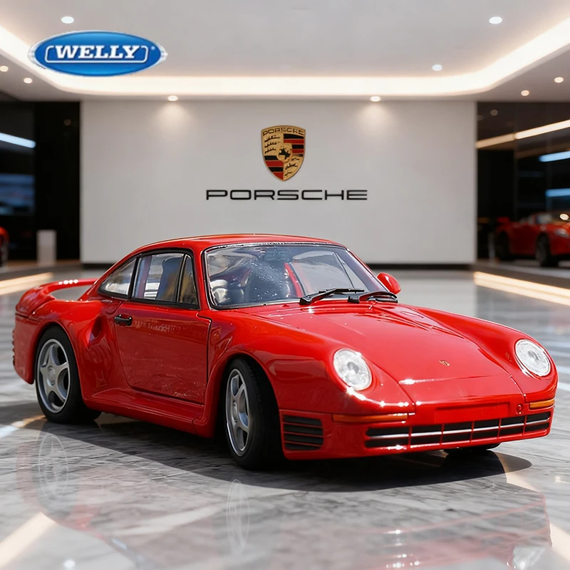 White Porsche 959 Diecast Model 1:24 Scale 6 White Porsche 959 Diecast Model 1:24 Scale - Image 6