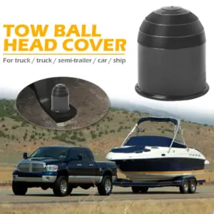 50mm Trailer Ball Cover Set in Black and Silver 14 S899a2af3e24f416987518cb30927e4c2J