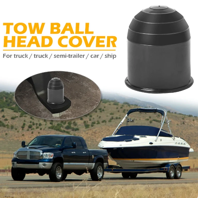 50mm Trailer Ball Cover Set in Black and Silver 5 50mm Trailer Ball Cover Set in Black and Silver - Image 5