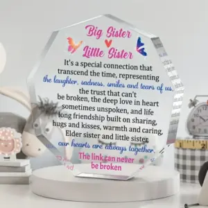 Acrylic Sister Bond Plaque with Butterfly Designs 8 S89a71e7dad6f43778baf0ac7c81c0fb77
