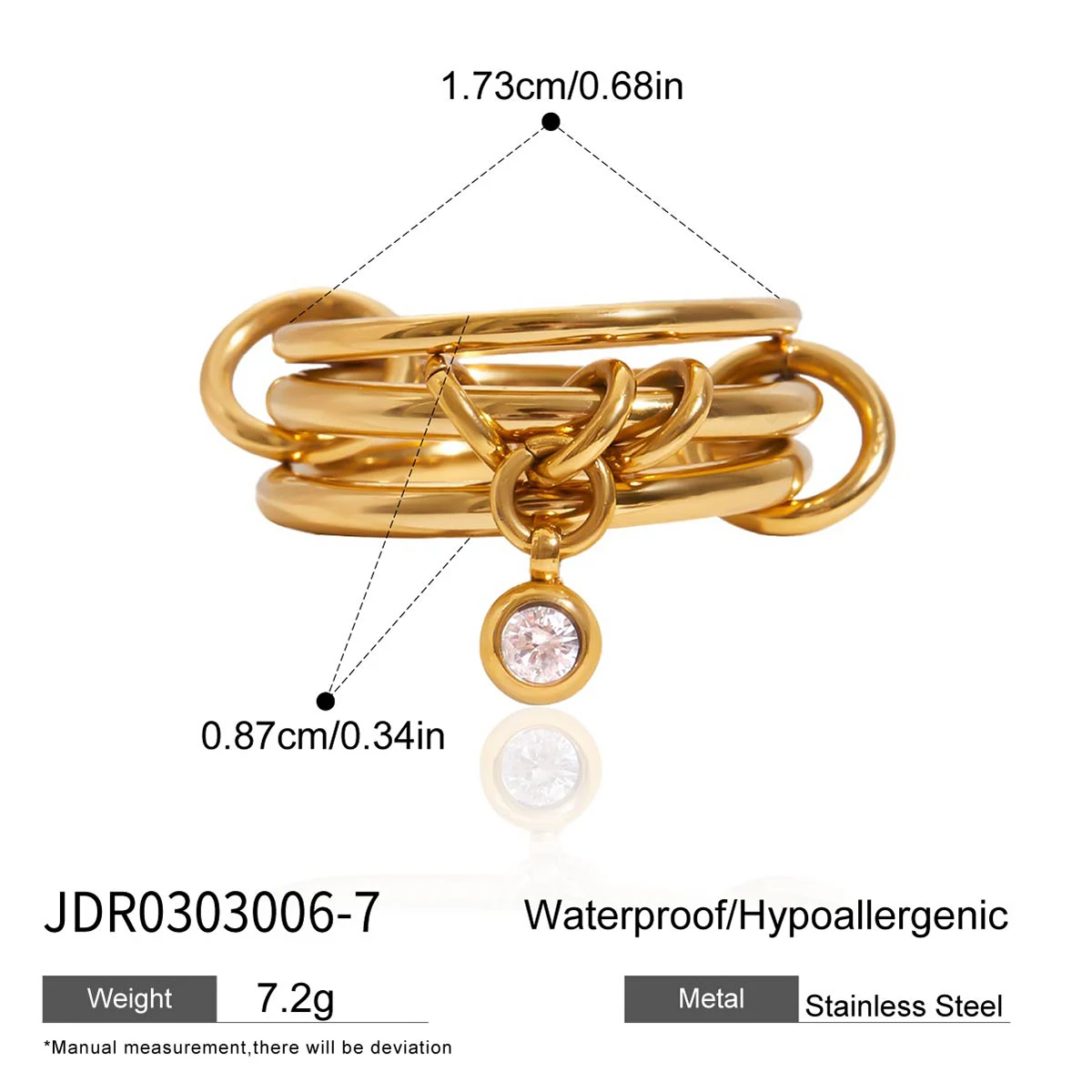 Elegant Stainless Steel Women's Fashion Ring 8 Elegant Stainless Steel Women's Fashion Ring - Image 8