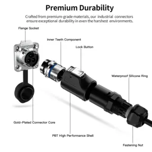 M16 Waterproof Power Cable Connector IP68 14 S89db4ede29264ac5bf88ac9793f53233W