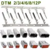 Waterproof Automotive DTM Connector 2-12 Pin Set