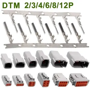 Waterproof Automotive DTM Connector 2-12 Pin Set
