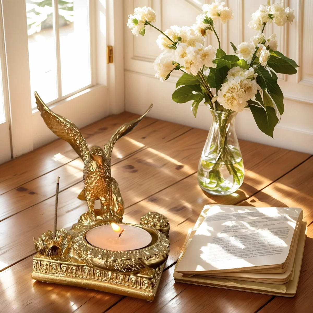 Golden Eagle Candlestick Ornament 3 Golden Eagle Candlestick Ornament - Image 3