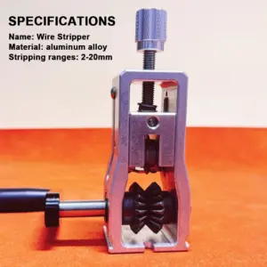 Silver Portable Wire Stripper 2-20mm 7 S8a57c26733904e3b9c9f76309cef5f42f