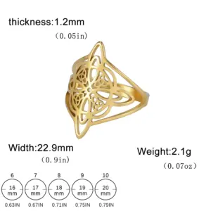 Stainless Steel Celtic Knot Ring for Men & Women 15 S8a63d7e28d694fc8bc3cb8c7a9f269c1I