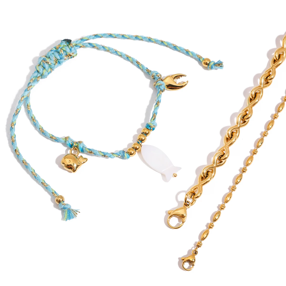 Ocean-Inspired Stainless Steel Women's Bracelet 6 Ocean-Inspired Stainless Steel Women's Bracelet - Image 6