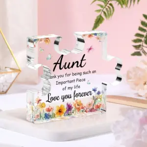 Acrylic Plaque for Aunt with Floral Design 7 S8a79070e281844e0b392f732ed808dccQ