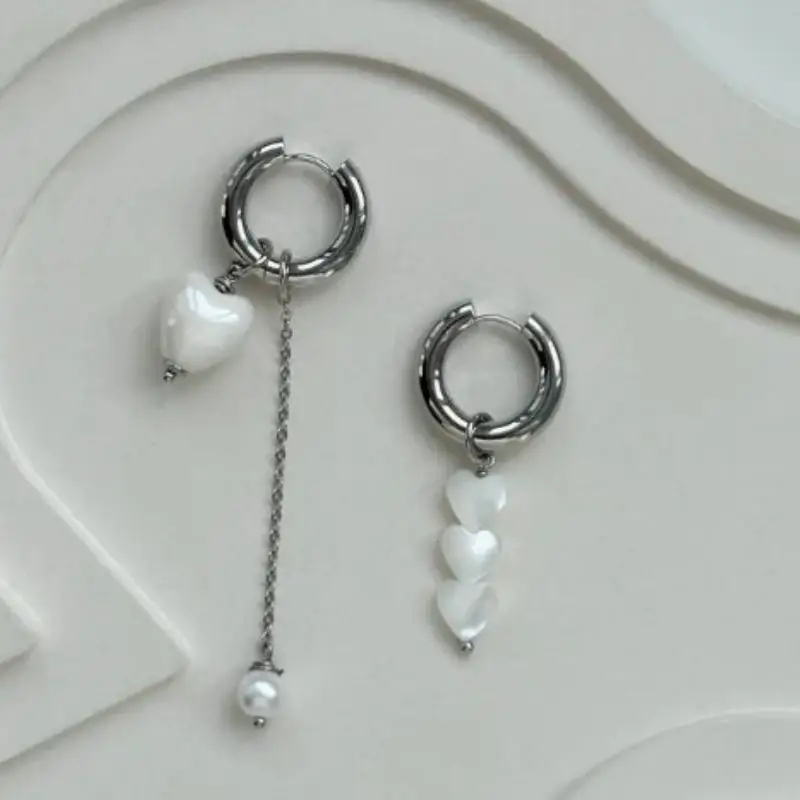 Geometric Heart Earrings for Women 5 Geometric Heart Earrings for Women - Image 5