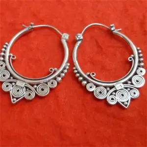Vintage Silver Spiral Hoop Earrings 8 S8acb496b2a6f4194a9492fc0d3c06727B