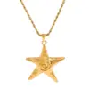 Gold Stainless Steel Starfish Necklace