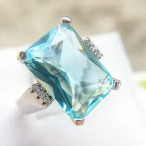Multicolor Zircon Women's Silver Ring 16 S8acebb9e53de4b16bae199483c4c87eap