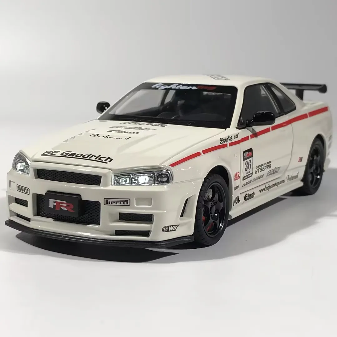 1:24 Nissan GTR R34 Skyline Diecast Model 5 1:24 Nissan GTR R34 Skyline Diecast Model - Image 5