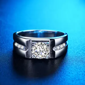 Elegant Men's Silver Ring with CZ Sparkle 8 S8b0eab79aff64013abd8bb813a9d848eW