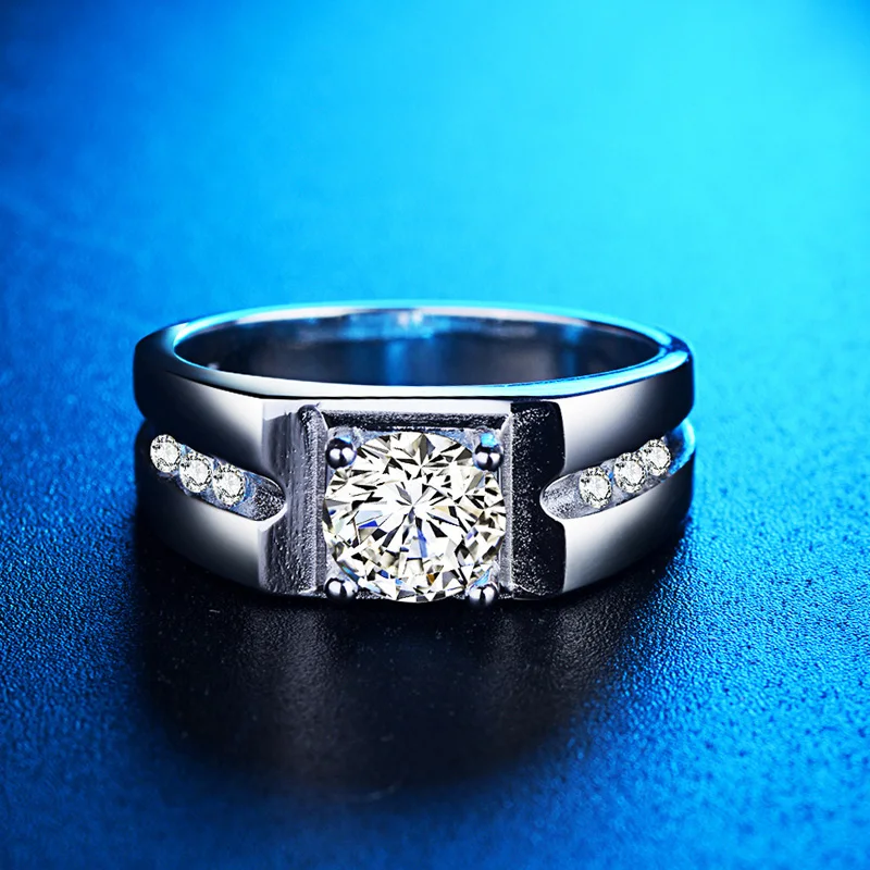 Elegant Men's Silver Ring with CZ Sparkle 2 Elegant Men's Silver Ring with CZ Sparkle - Image 2