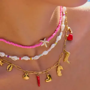 Ocean-Inspired Stainless Steel Necklace JDN0305035