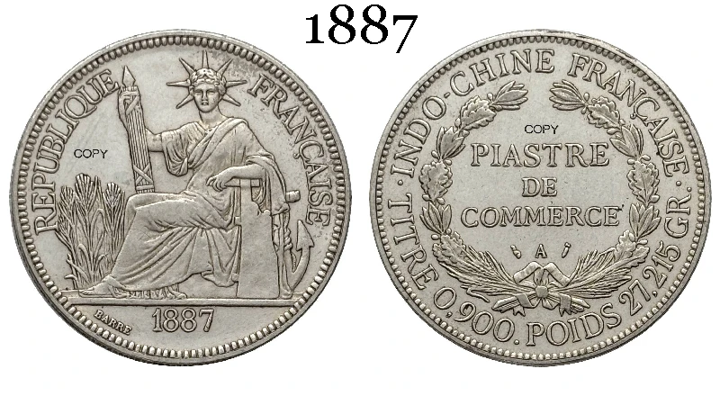 Vintage French Liberty Replica Coin 1886-1909 8 Vintage French Liberty Replica Coin 1886-1909 - Image 8