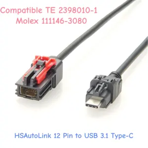 HSAutoLink 12-Pin to USB-C Automotive Cable