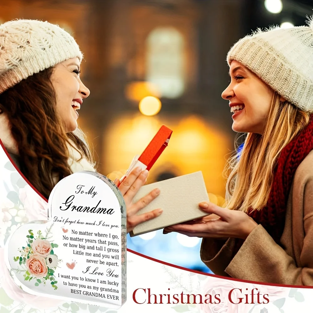 Heart-Shaped Acrylic Gift for Grandma 4 Heart-Shaped Acrylic Gift for Grandma - Image 4