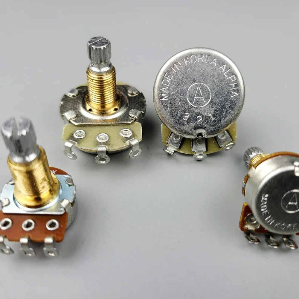 Korean Brass Shaft Guitar Potentiometer A500K 4 Korean Brass Shaft Guitar Potentiometer A500K - Image 4