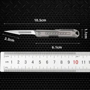 Titanium Alloy Mini Folding Scalpel with 10 Blades 11 S8b92f85a3ef547898e0bcfb750152fd6V