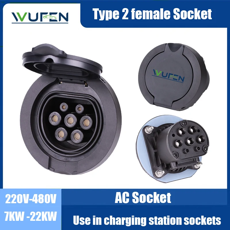 WUFEN Type 2 Female EV Charging Socket 1 WUFEN Type 2 Female EV Charging Socket
