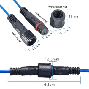 Waterproof Outdoor LED Connector 1-pin IP67 12 S8baa09a3904046628134be57e861ed58E