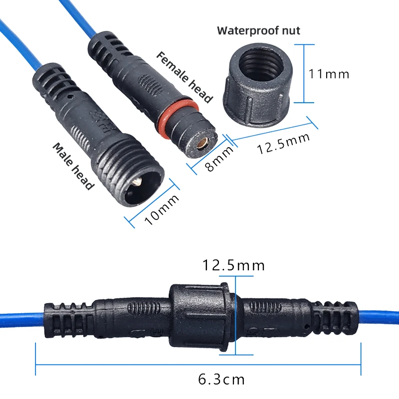 Waterproof Outdoor LED Connector 1-pin IP67 3 Waterproof Outdoor LED Connector 1-pin IP67 - Image 3