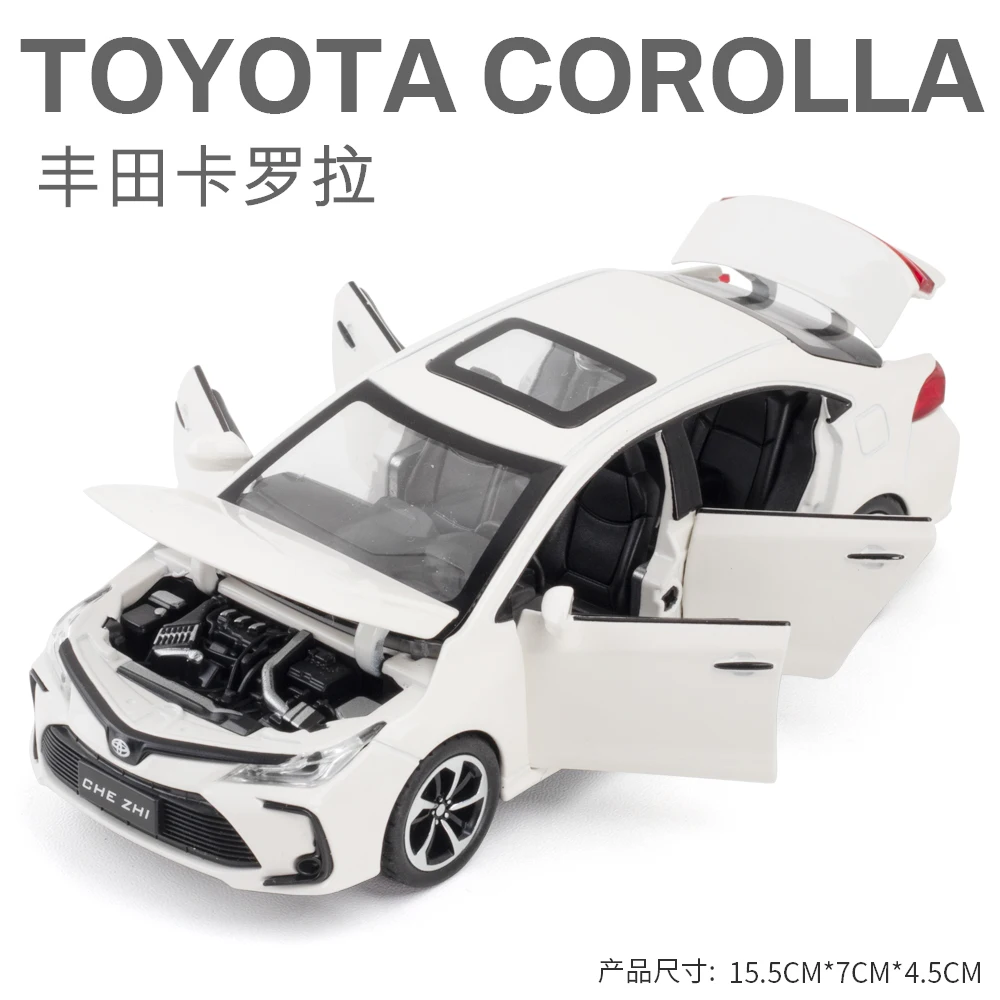 White 1:32 Scale Toyota Corolla Diecast Model 9 White 1:32 Scale Toyota Corolla Diecast Model - Image 9