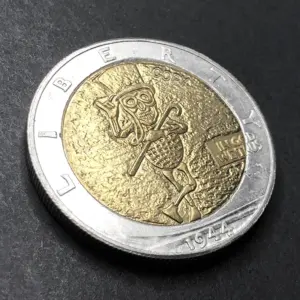 Vintage 1944 Skeleton Magician Copper Coin 5 S8becc8d1e1364771aeb5f91447cf3af4T