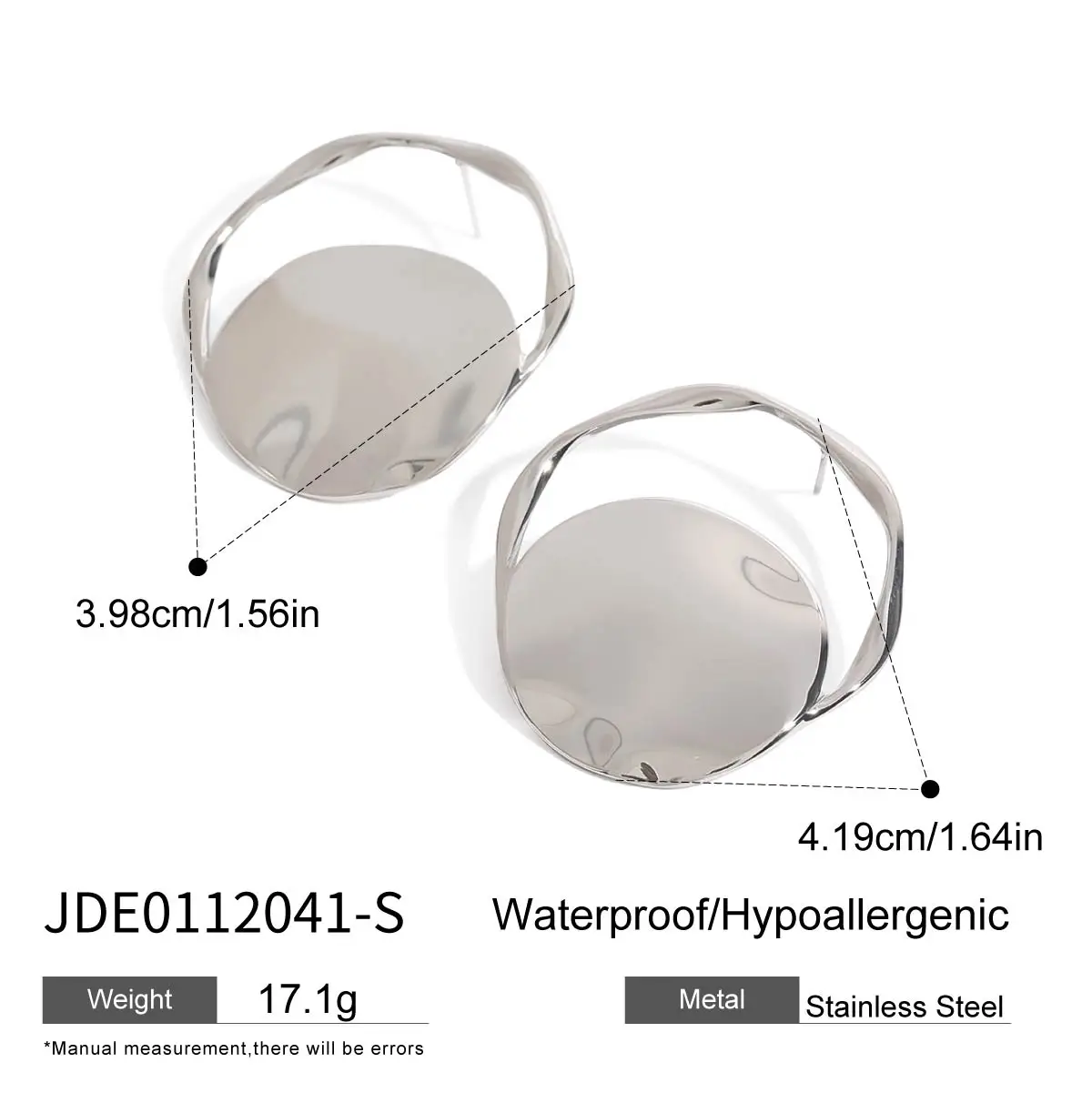 Stainless Steel Gold Earrings JDE0112041-S 7 Stainless Steel Gold Earrings JDE0112041-S - Image 7