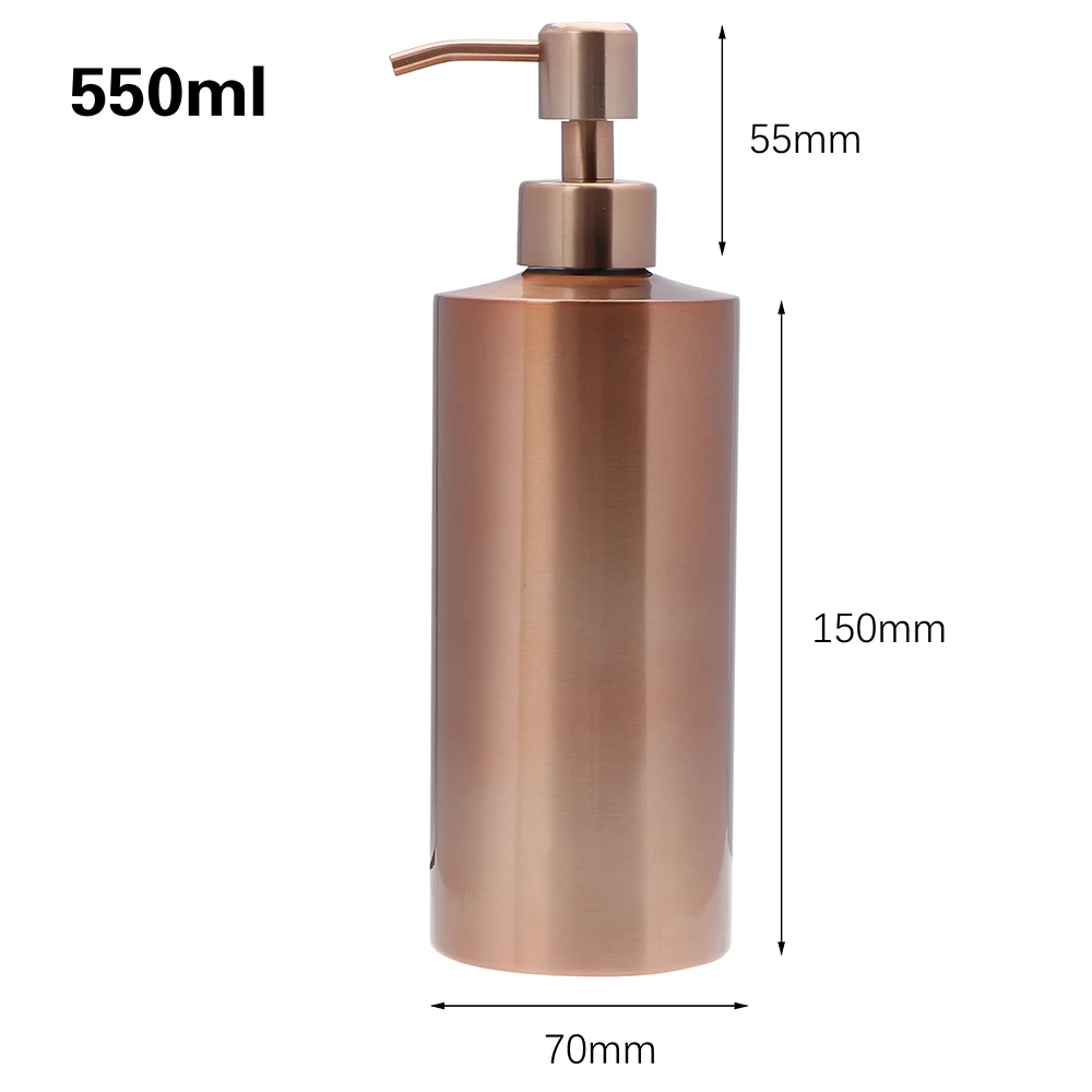 Rose Gold Stainless Steel Pump Dispenser Set 7 Rose Gold Stainless Steel Pump Dispenser Set - Image 7
