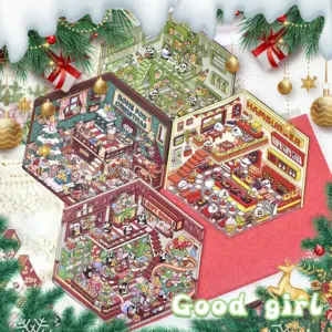 Christmas DIY 3D Sticker Set for Holiday Decor