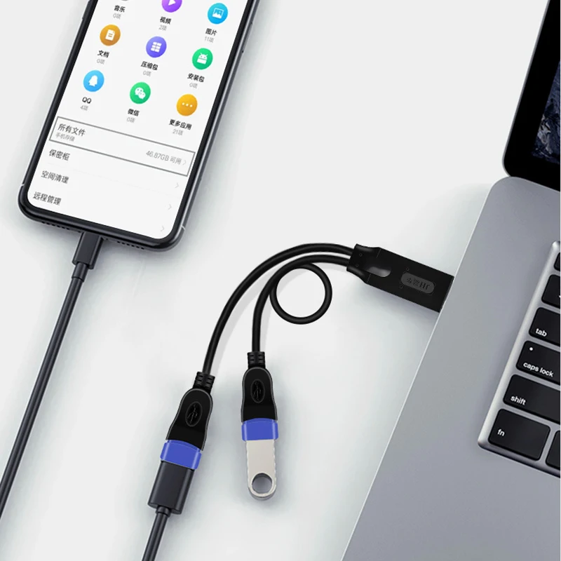 Dual USB 2.0 Splitter Cable with Charging 2 Dual USB 2.0 Splitter Cable with Charging - Image 2