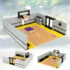Miniature Urban Basketball Court Scene Set