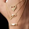Stainless Steel Gold Pendant Necklace Set