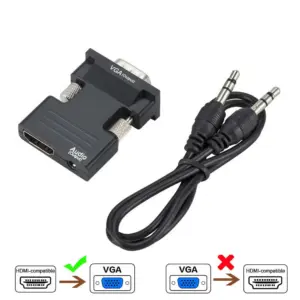 HDMI to VGA Converter Adapter with Audio 12 S8c990d0eaaa7475a842b9bed790f5e08c