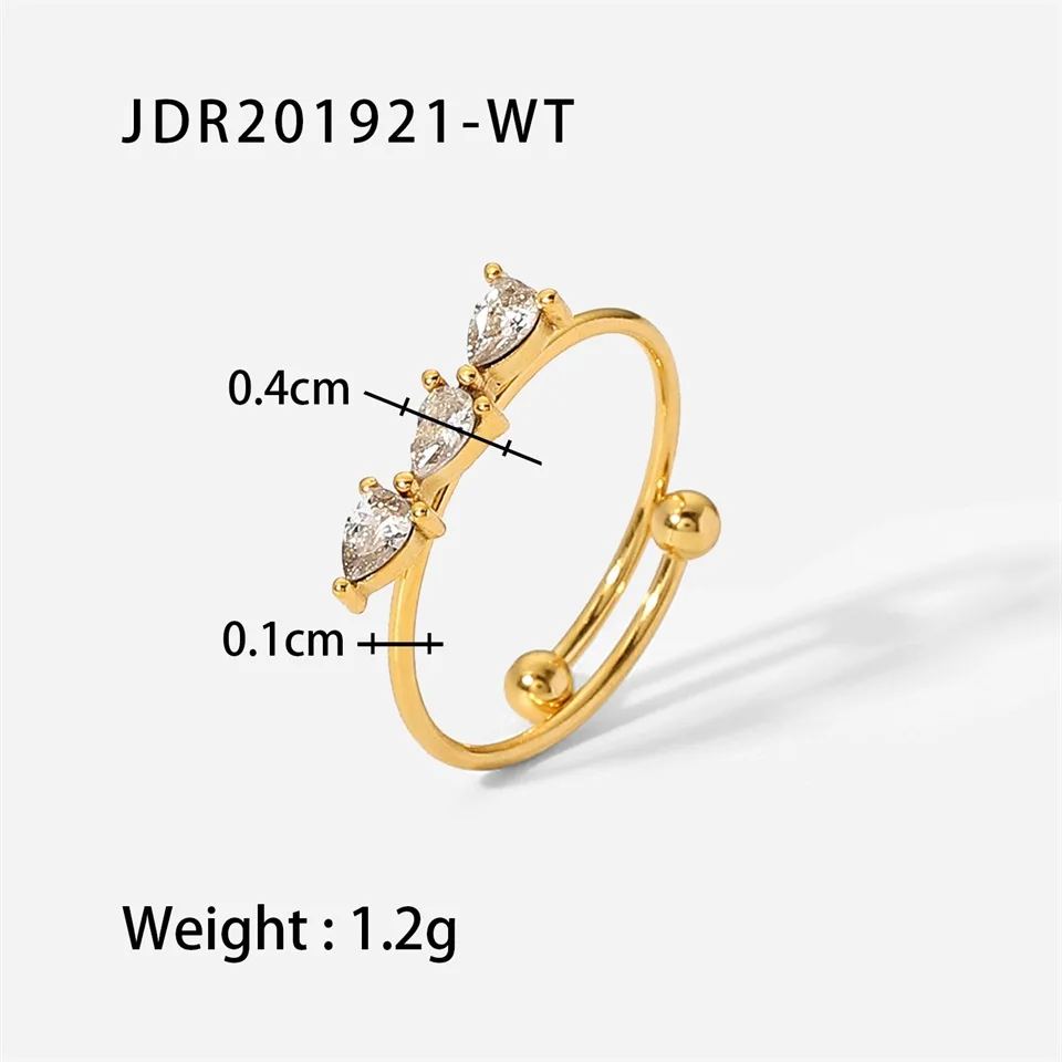 Elegant Adjustable Stainless Steel Women's Ring Collection 7 Elegant Adjustable Stainless Steel Women's Ring Collection - Image 7