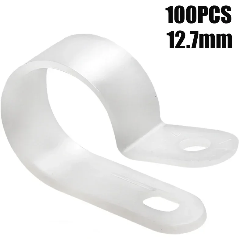100-Pack Nylon P Cable Clips for Organization 7 100-Pack Nylon P Cable Clips for Organization - Image 7