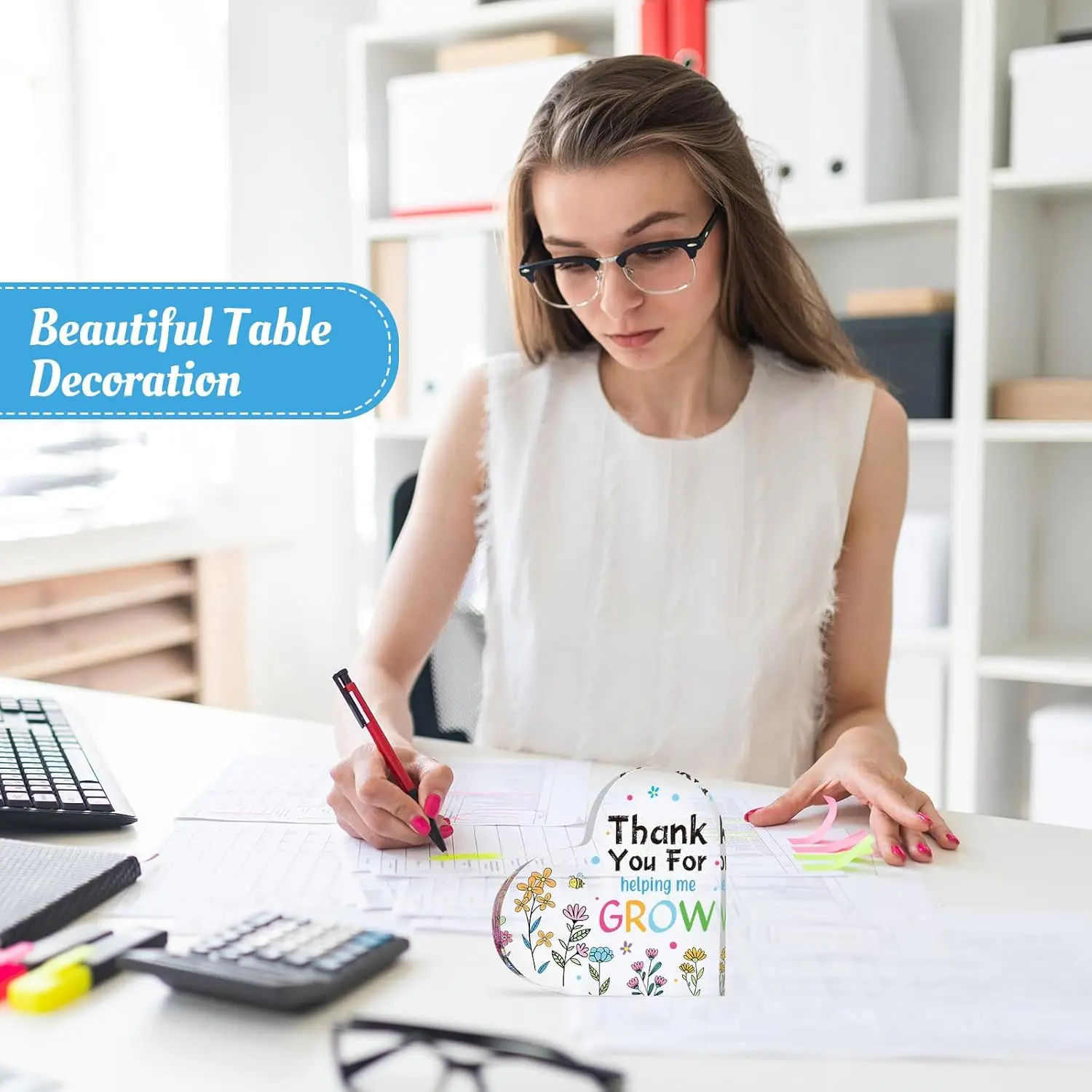 Vibrant Teacher Appreciation Acrylic Paperweight 4 Vibrant Teacher Appreciation Acrylic Paperweight - Image 4