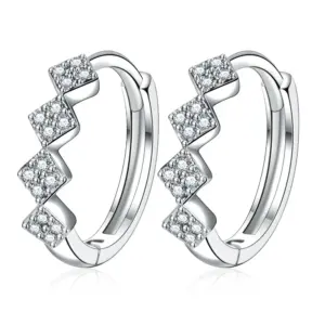 Sterling Silver Rhombic Hoop Earrings for Women 13 S8cfb8381b2a545fc9cd182fec0e97edcs