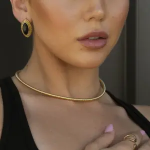 Waterproof Gold Stainless Steel Necklace JDN2403006