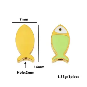 Vibrant Stainless Steel Fish Charm Set 13 S8d343429478c467686f9b6e36db045151